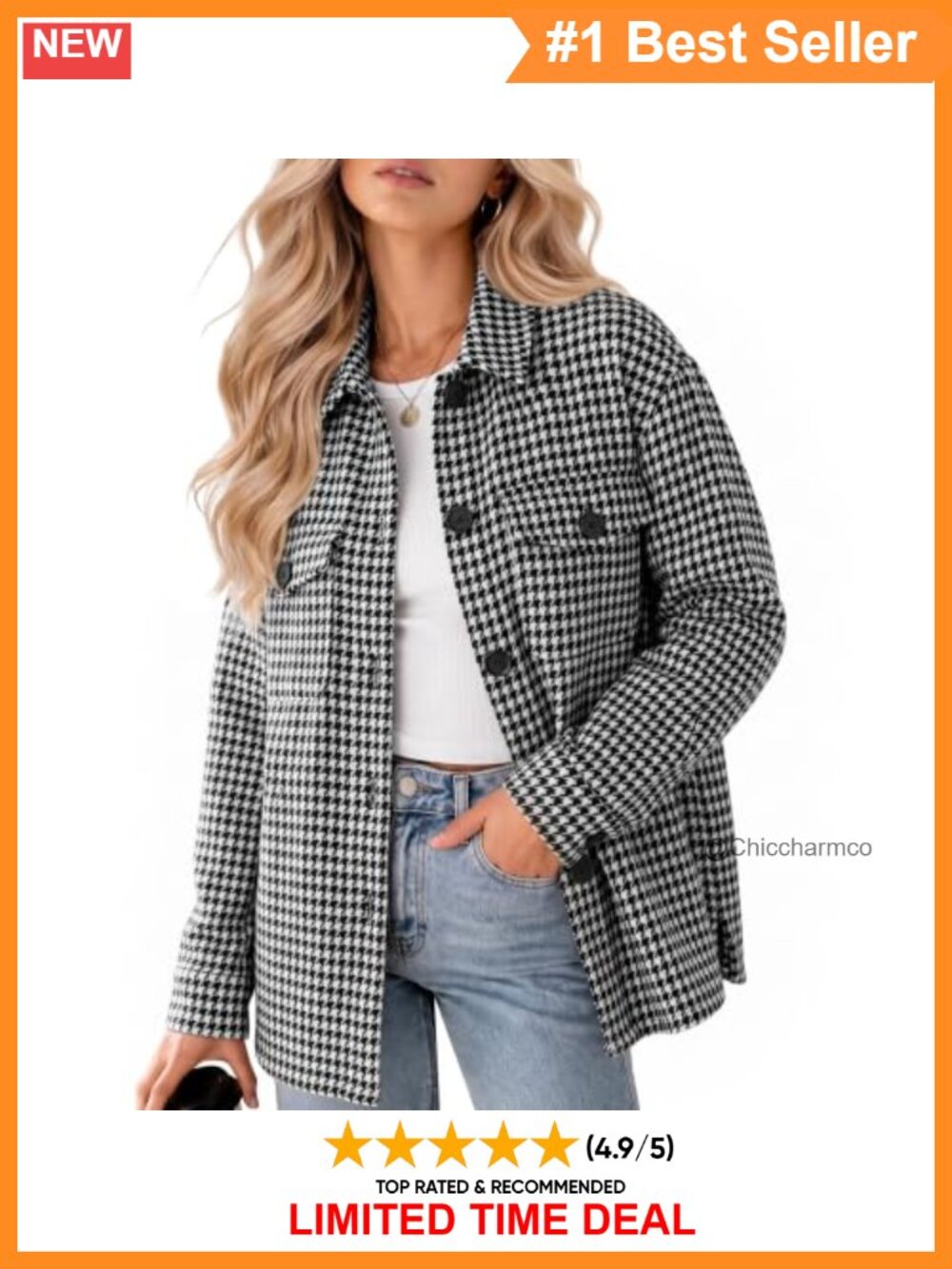 Plaid Flannel Shacket Button Front Casual Jacket Pockets